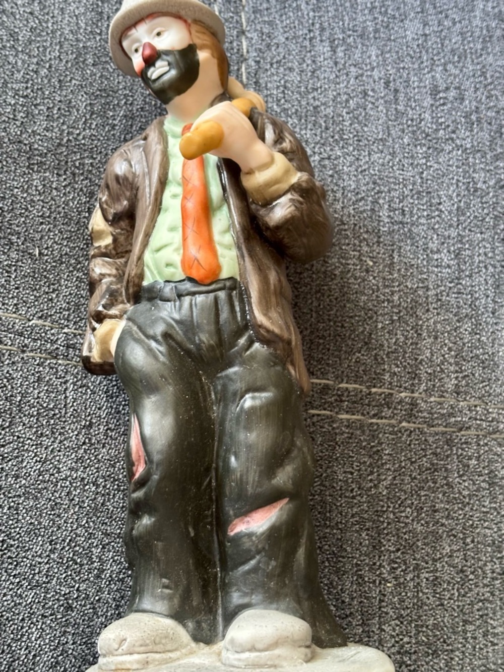 Emmett Kelly Jr Porcelain Hobo Clown 8 1/2" Tall by Flambro